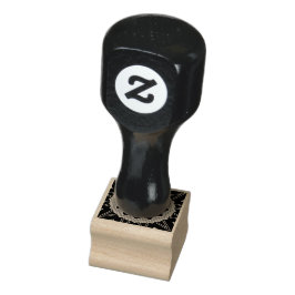 アールデコモノグラムウッドアート ラバースタンプ