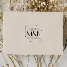 アールデコモノグラム1920結婚年代のゴム印