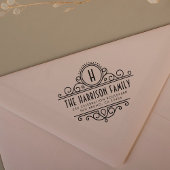 アールデコモノグラム |名前をカスタムすると差出人住所 セルフインキングスタンプ