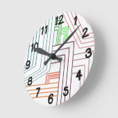 アールデコラインのラウンドクロック ラウンド壁時計 (傾斜)