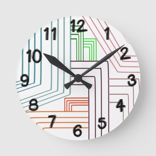 アールデコラインのラウンドクロック ラウンド壁時計 (正面)