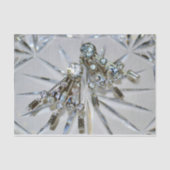 アールデコラインストーンズグラマラス銀色グレー 薄葉紙 (正面)