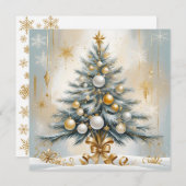 アールデコラグジュアリークリスマスゴールデンオーナメントズ シーズンカード (正面/裏面)