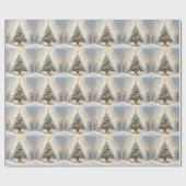 アールデコラグジュアリークリスマスゴールデンオーナメントズ ラッピングペーパー (フラット)