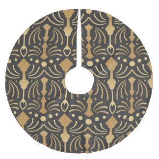 アールデコラグジュアリー：ヴィンテージエレガ日本のンス ブラッシュドポリエステルツリースカート