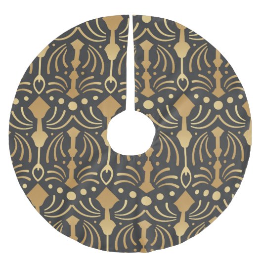 アールデコラグジュアリー：ヴィンテージエレガ日本のンス ブラッシュドポリエステルツリースカート (正面)