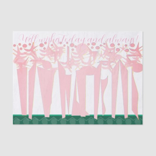 アールデコラッピング紙フラットシートセット3 薄葉紙 (正面)