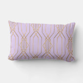 アールデコラベンダー&金ゴールドランバーピロー ランバークッション (裏面)