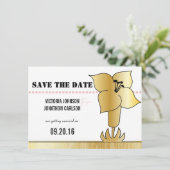 アールデコリリモダンタイポグラフィウェディング招待 招待状 (スタンド正面)