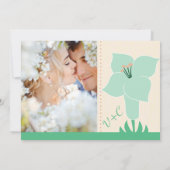 アールデコリリモダンタイポグラフィウェディング招待 招待状 (裏面)