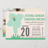 アールデコリリモダンタイポグラフィウェディング招待 招待状 (正面/裏面)