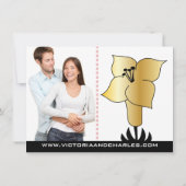 アールデコリリモダンタイポグラフィウェディング招待 招待状 (裏面)