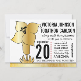 アールデコリリモダンタイポグラフィウェディング招待 招待状