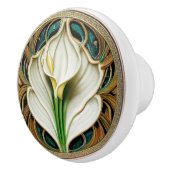 アールデコリリーアールヌーボー セラミックノブ (右)