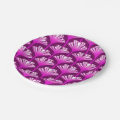 アールデコリリー、アメジスト紫と蘭 ペーパープレート (アングル)