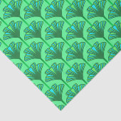 アールデコリリー、ジェードグリーンとターコイズ 薄葉紙 (詳細)