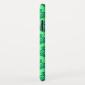 アールデコリリー、ジェードグリーンとターコイズ Case-Mate iPhoneケース (裏面/右)