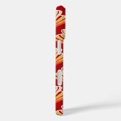 アールデコリリー、タンゲリンオレンジと金ゴールド Case-Mate iPhoneケース (裏面 / 右)