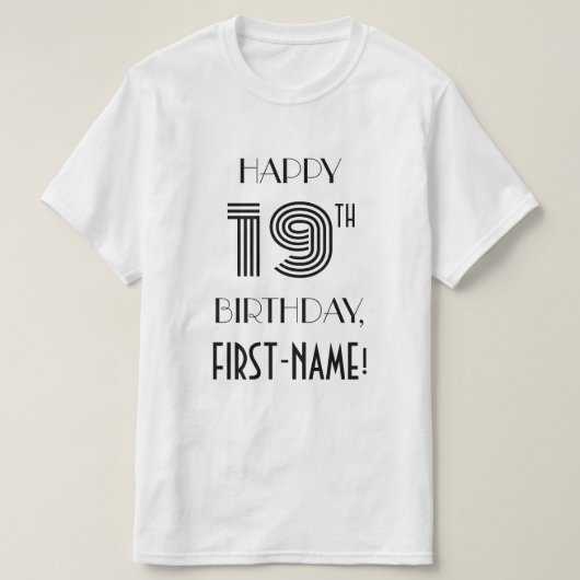 アールデコルッインスパイアク19thバースデーパーティーシャツ tシャツ (デザイン正面)