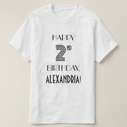 アールデコルッインスパイアク2nd誕生日パーティーシャツ tシャツ (デザイン正面)