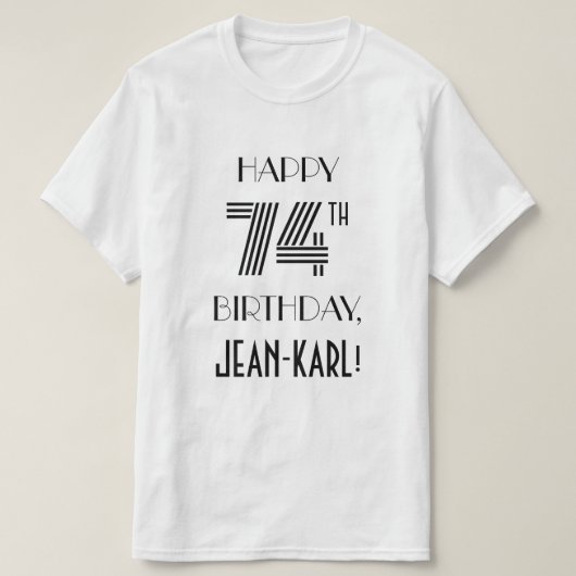 アールデコルッインスパイアク74thバースデーパーティーシャツ tシャツ (デザイン正面)
