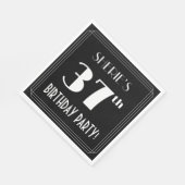 アールデコルック37th誕生日パーティーと名前をカスタムする スタンダードランチョンナプキン (角)