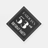 アールデコルック53rd誕生日パーティーと名前をカスタムする スタンダードランチョンナプキン (角)