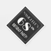 アールデコルック68th誕生日パーティーと名前をカスタムする スタンダードランチョンナプキン (角)