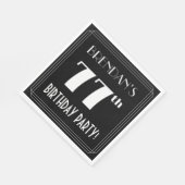 アールデコルック77th誕生日パーティーと名前をカスタムする スタンダードランチョンナプキン (角)