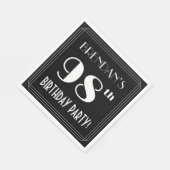 アールデコルック98th誕生日パーティーと名前をカスタムする スタンダードランチョンナプキン (角)