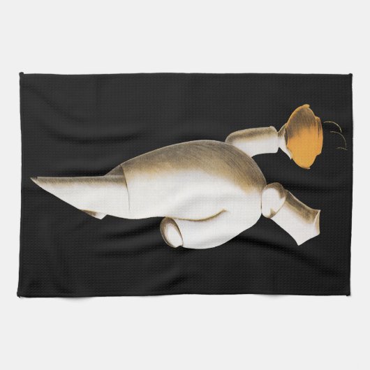 アールデコレストランシェフ、ヴィンテージビジネス キッチンタオル (横)