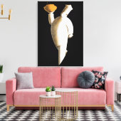 アールデコレストランシェフ、ヴィンテージビジネス キャンバスプリント (インサイチュ (リビング))