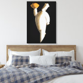 アールデコレストランシェフ、ヴィンテージビジネス キャンバスプリント (インサイチュ (寝室))