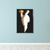 アールデコレストランシェフ、ヴィンテージビジネス キャンバスプリント (インサイチュ (ウッドフロア))