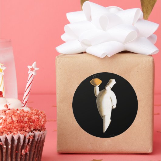 アールデコレストランシェフ、ヴィンテージビジネス ラウンドシール (パーティー)