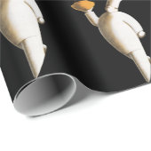 アールデコレストランシェフ、ヴィンテージビジネス ラッピングペーパー (ロールコーナー)