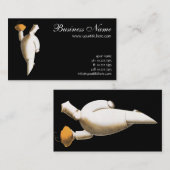 アールデコレストランシェフ、ヴィンテージビジネス 名刺 (正面/裏面)