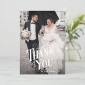 アールデコレタリング結婚写真 サンキューカード (スタンド正面)