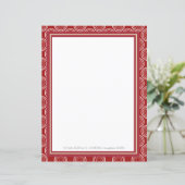 アールデコレッド&金ゴールドパーソナライズされた紙シート (スタンド正面)