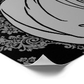 アールデコレディとダマスク – BIANCA:冬のグレー ポスター (角)