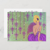 アールデコレディと宝石 – BIANCA:春薄紫 ポストカード (正面/裏面)