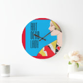 アールデコレディーアクリル壁時計 ラージ壁時計 (ホーム)