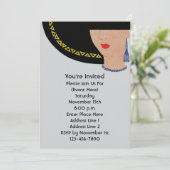 アールデコレディーインハットパーティー 招待状 (スタンド正面)