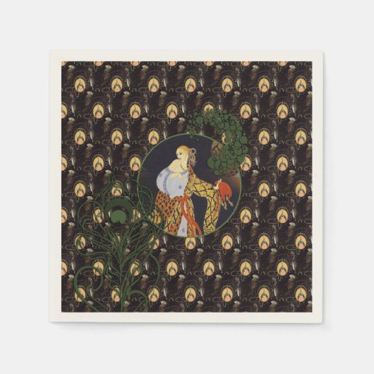 アールデコレディースカクテル紙ナプキンズ スタンダードカクテルナプキン (正面)