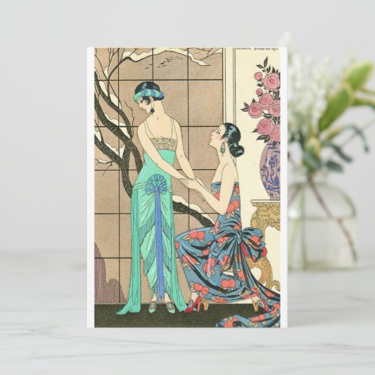 アールデコレディースバイザウィンドウ招待状 招待状 (スタンド正面)