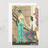 アールデコレディースバイザウィンドウ招待状 招待状 (正面/裏面)