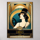 アールデコレディースパーティー夜 ポスター (正面)