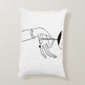 アールデコレディーズハンドホールディングシャンパングラス アクセントクッション (裏面(縦))