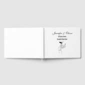 アールデコレディーズハンドホールディングシャンパングラス ゲストブック (全面)