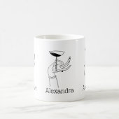 アールデコレディーズハンドホールディングシャンパングラス コーヒーマグカップ (中央)